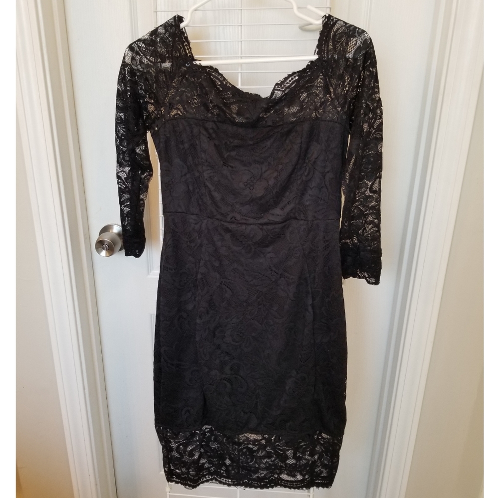 Sexy Floral Lace Off Shoulder Mini Dress